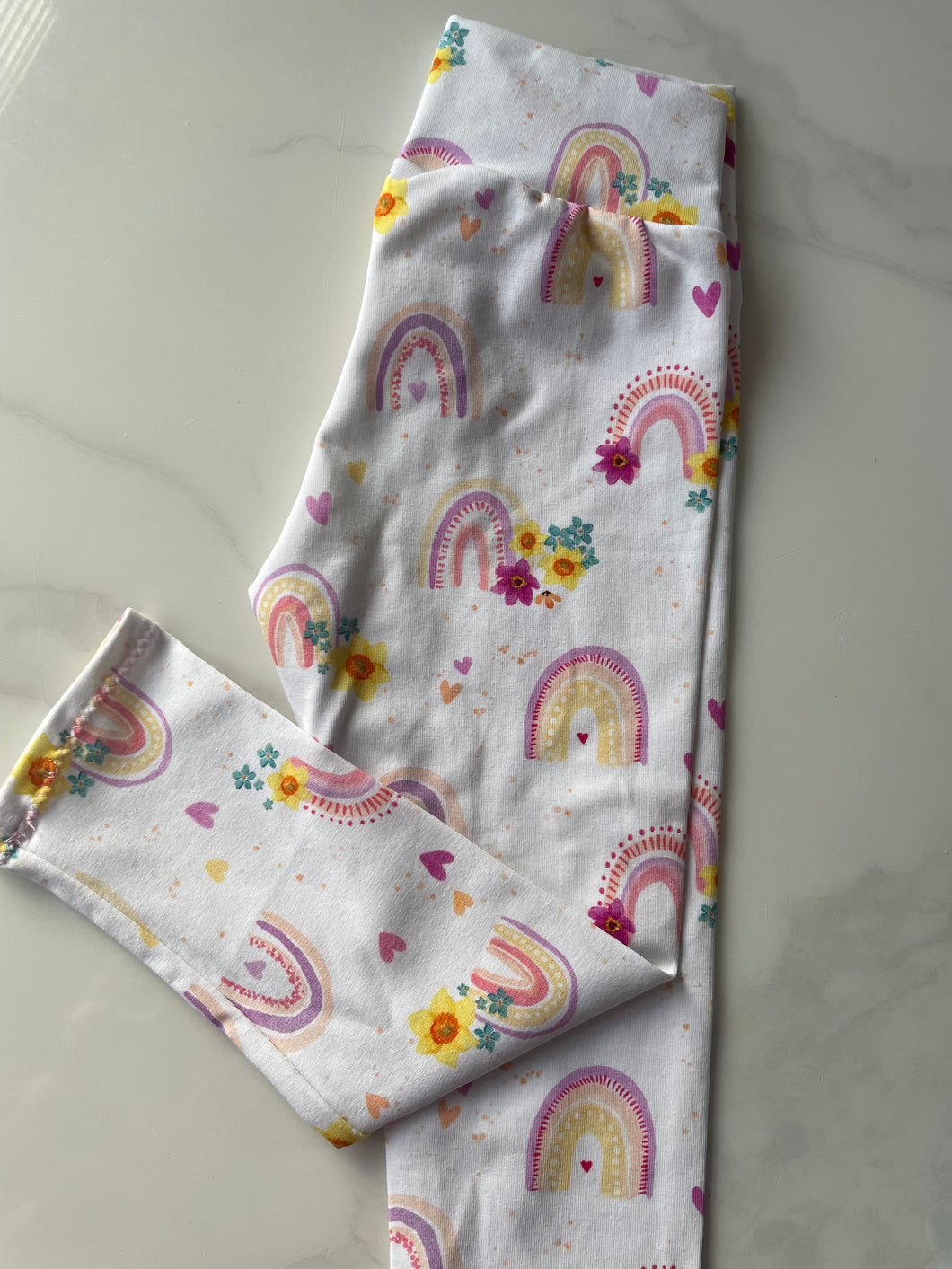 Flower Rainbow Slim Fit Leggings 2-3y