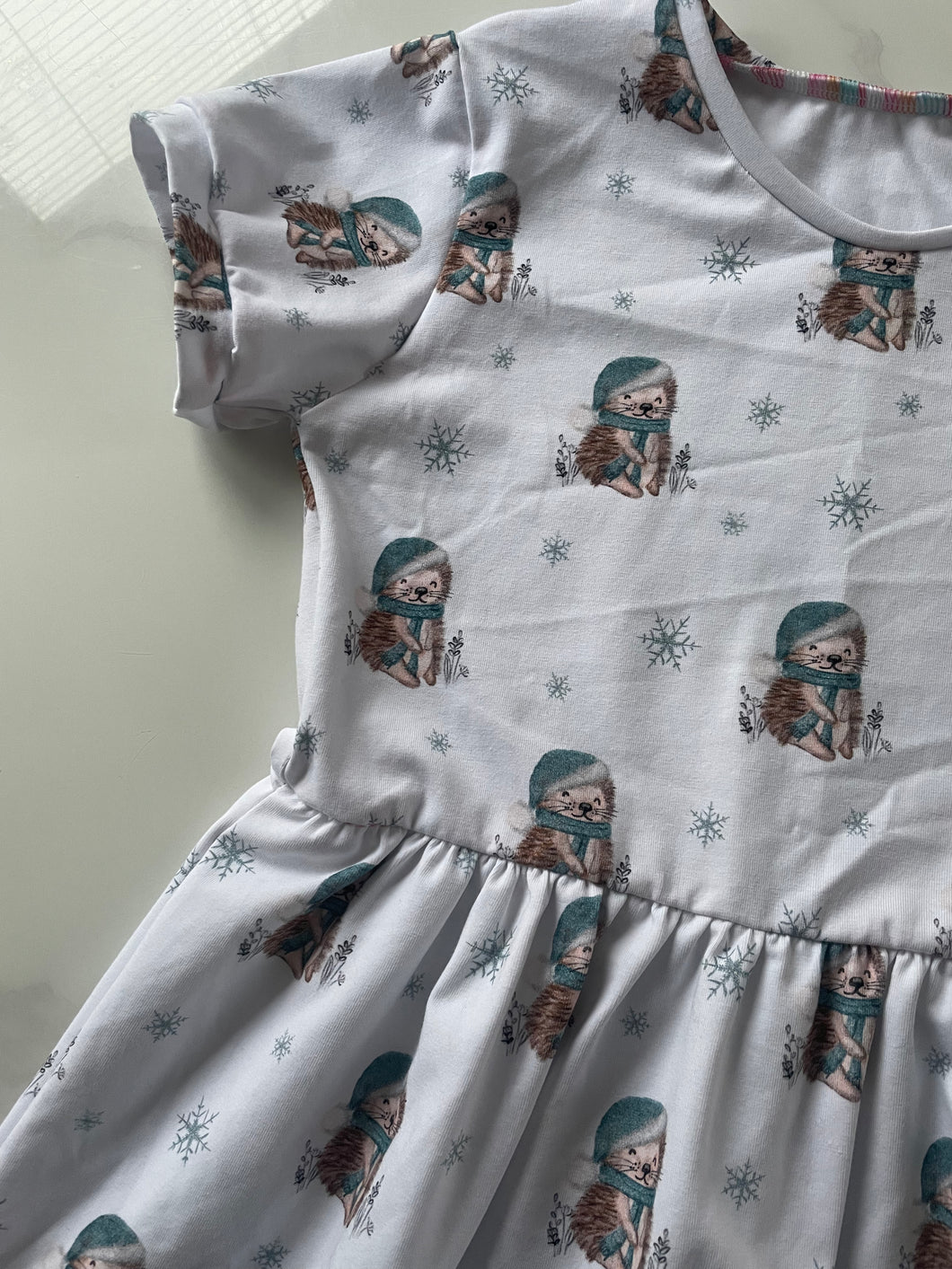 Winter Hedgehog Dress 3-4y